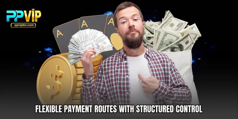 Flexible payment routes with structured control