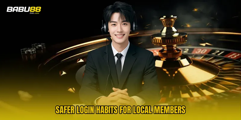 Safer login habits for local members